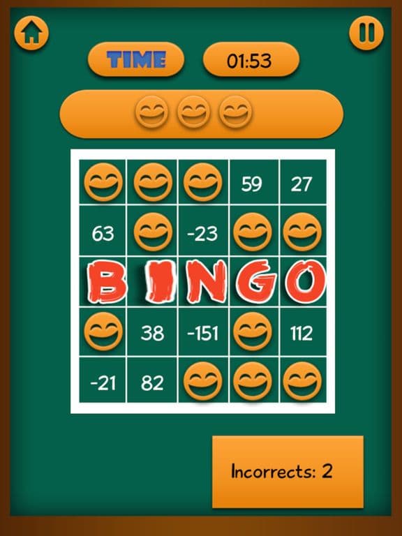 Incredible Math Bingo screenshot 2