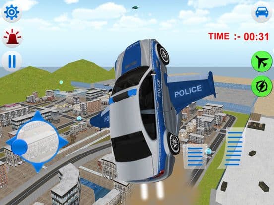 Flying Real police car driver simulator