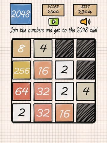 2048 - Number puzzle Doodle Style screenshot 3