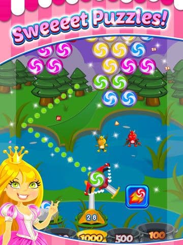 Little Pink Princess Candy Quest - Bubble Shooter Game screenshot 5