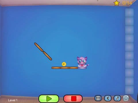 Cat Shmat - Cut the rope like Action Physics Puzzle Game screenshot 4