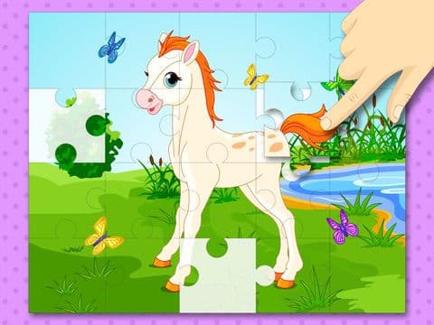 Cute Ponies & Unicorns Jigsaw Puzzles: free logic game for toddlers, preschool kids and little girls screenshot 4