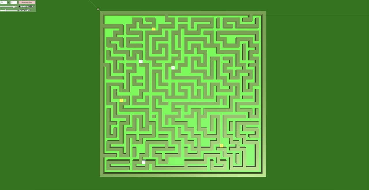 TEST: Maze Generation, AI, Pathfinding AI screenshot 3
