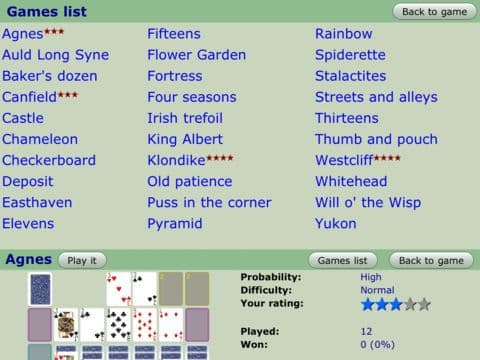36 Solitaires screenshot 5