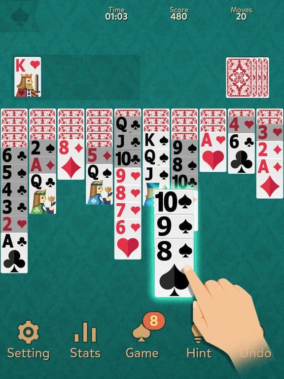 Spider Solitaire: Kingdom screenshot 2