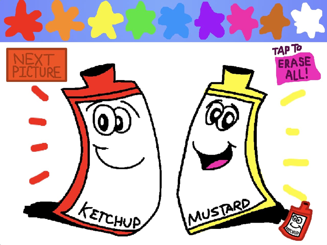 Ketchup And Mustard Coloring Station screenshot 3