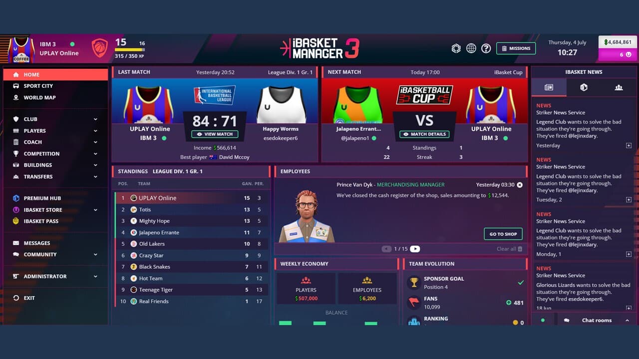 iBasket Manager 3 - Online Basketball Manager screenshot 6