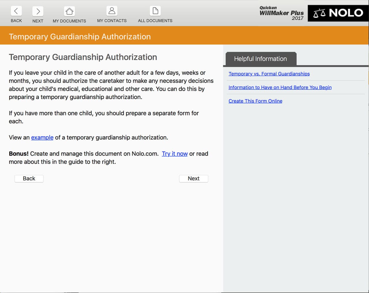 Quicken WillMaker Plus 2017 screenshot 4