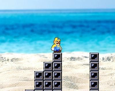 wario goes to the ocean