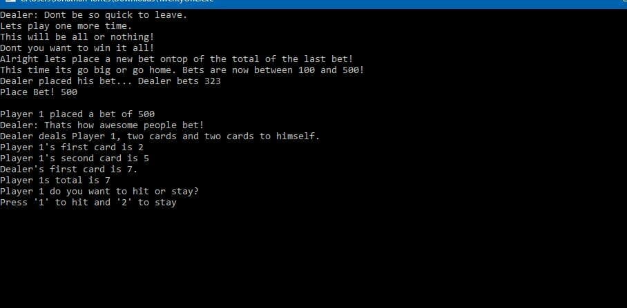 Blackjack-Text Based