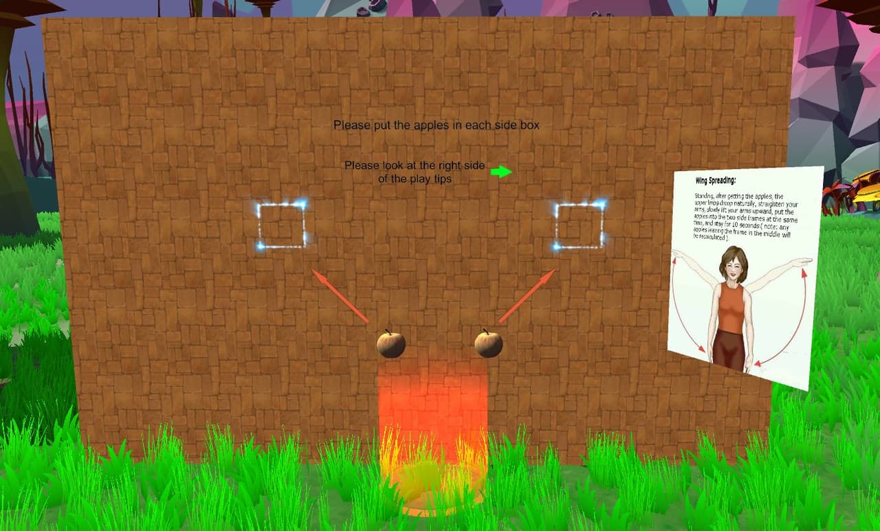 VR health care (shoulder joint exercise): Apple Grove Picking Games screenshot 5