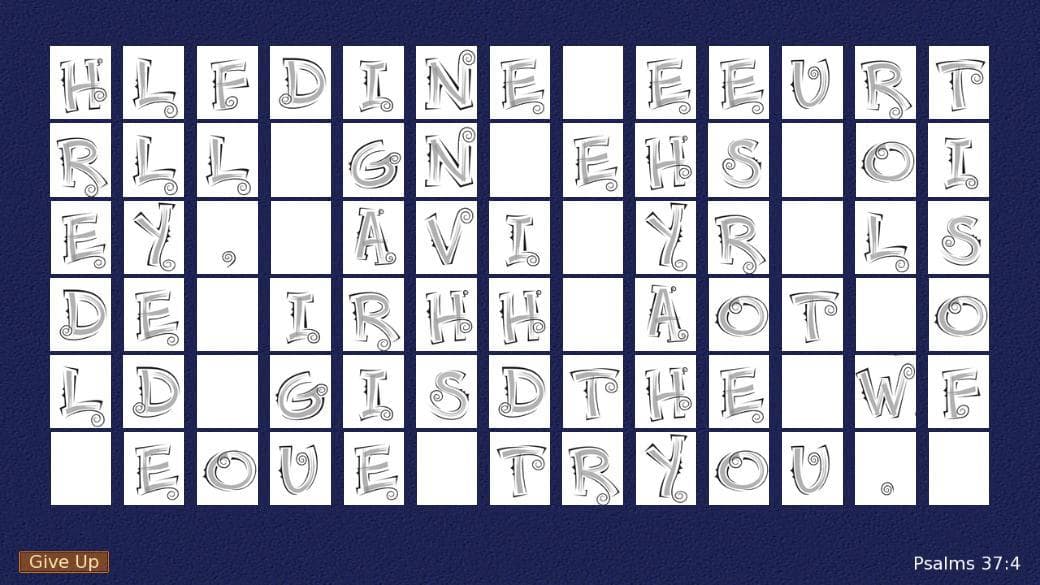 Vertical Word Puzzle