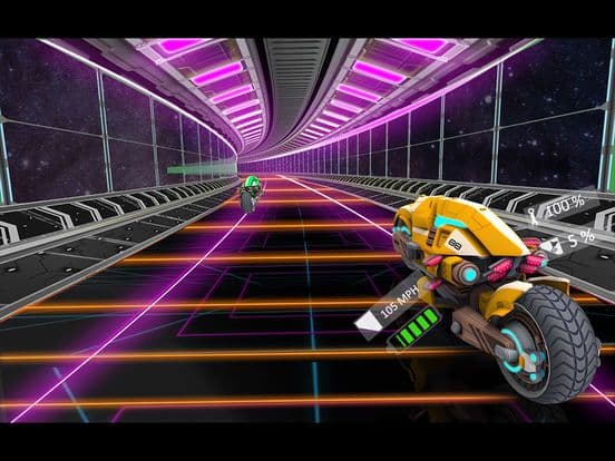 Futuristic Bike Racing Rider