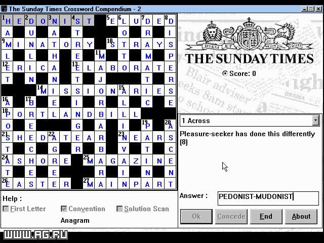 The Sunday Times Crossword Compendium screenshot 3
