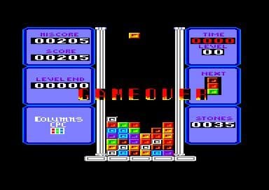 Columns (Amstrad CPC) screenshot 3