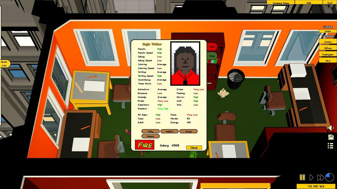 Comic Company Manager (itch) screenshot 3