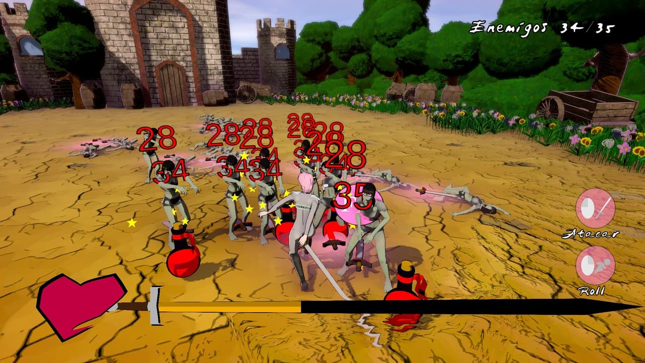 La guerrera que tenia la maldición de que su espada se hacia demasiada larga screenshot 2