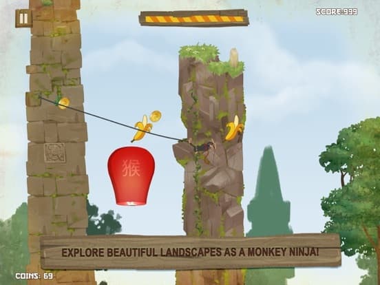 Rope Hanger: Monkey Ninja screenshot 2