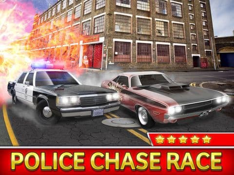 3D Police Run Drag Racing Simulator - A Real Cops Chase Driving Race screenshot 2