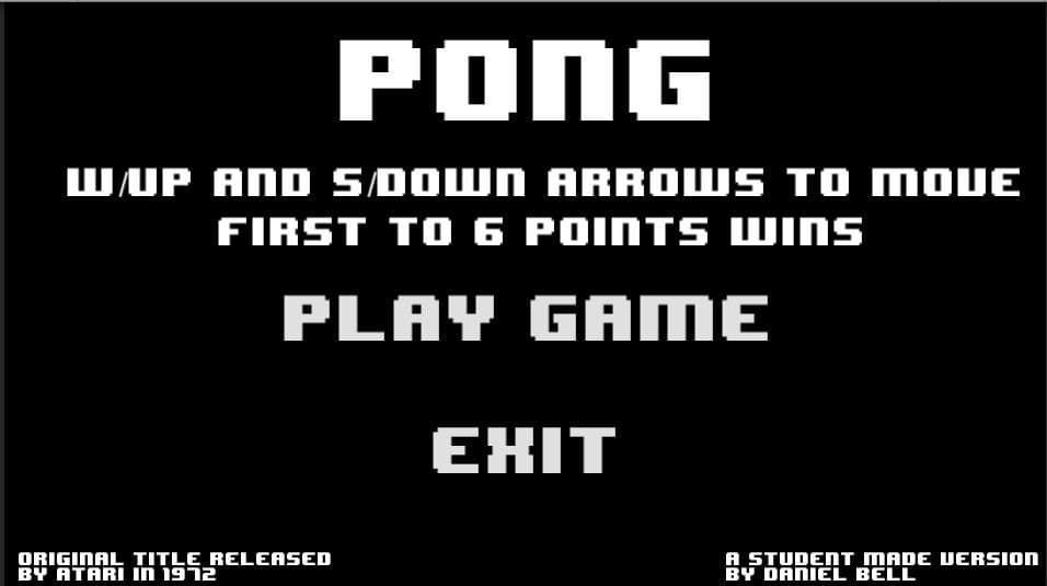 Pong (itch) (DanielBell97) screenshot 2
