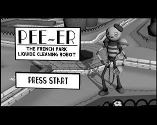 Pee-er the french park liquid cleaning robot