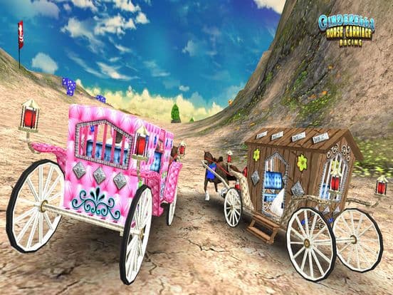 Cinderella Horse Cart Racing screenshot 3
