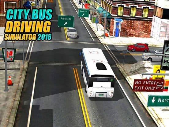 Real Modern city Bus driving simulator 3d 2016 - transport passengers through real city traffic screenshot 3