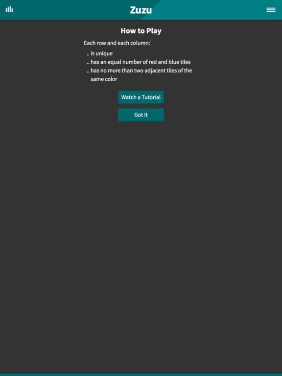 Zuzu · Binary Puzzle Game