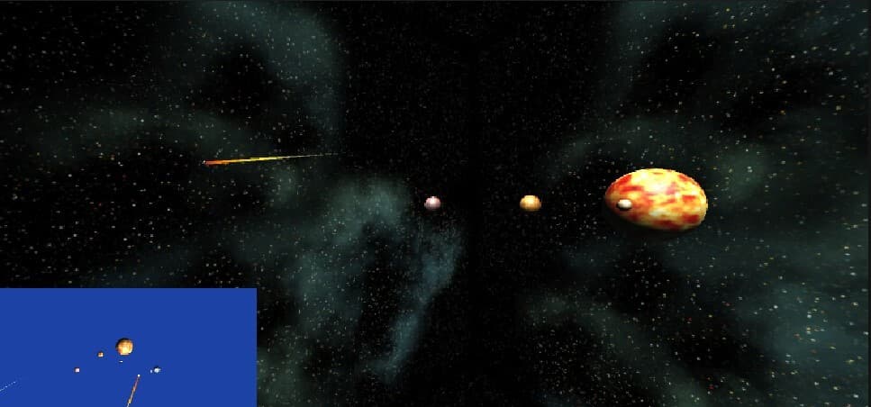 Solar System (4 Planets, Many Asteroid and Sun)