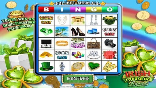 Irish Treasure Rainbow Bingo FREE