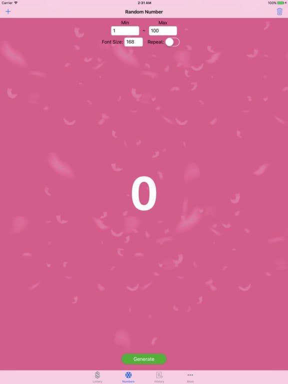 Random All Numbers - the random number generator screenshot 4