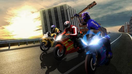 Bike Attack Race: Highway Tricky Stunt Rider screenshot 3