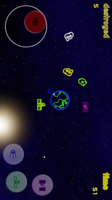 Neon Asteroids Attack