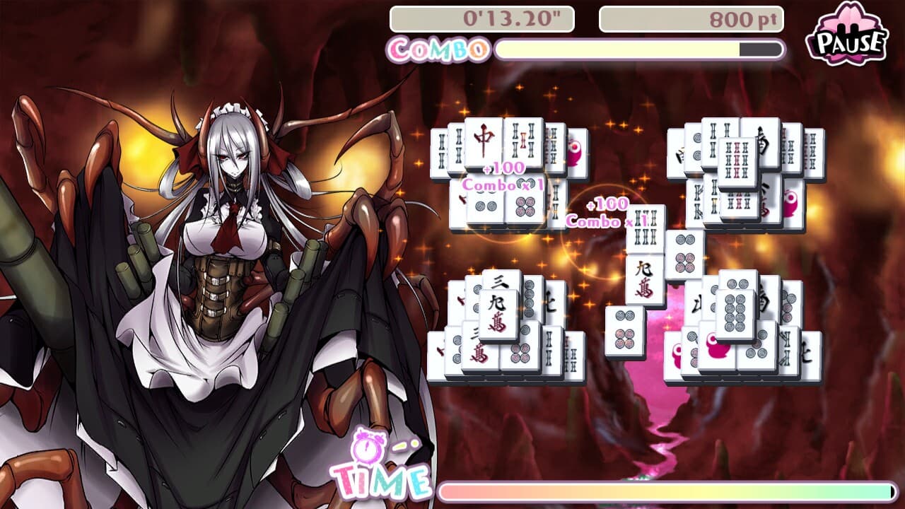 Bishoujo Battle Mahjong Solitaire screenshot 4
