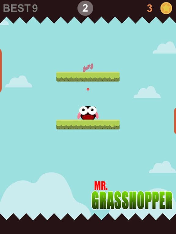Mr. Grasshopper - Endless Jump up doodle heads