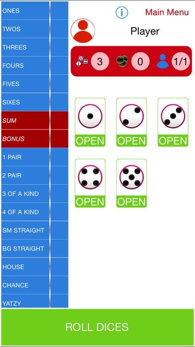 iYatzy - Yatzy Dice Games screenshot 5