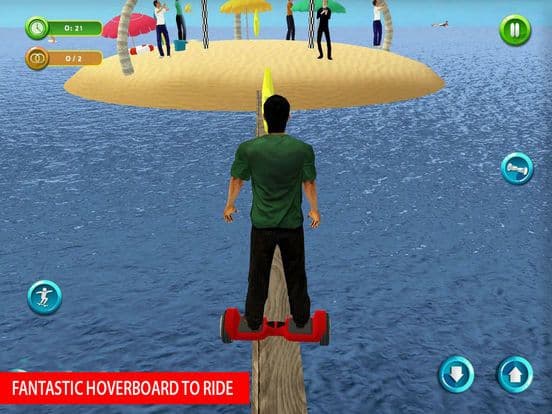 Riding Hoverboard Stunts Beach screenshot 3
