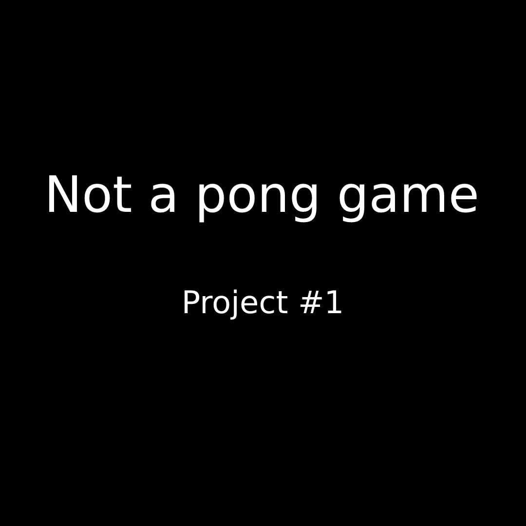 Totally not Pong