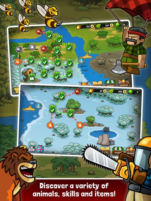 Lumberwhack: Defend the Wild -Monkey Tower Defence screenshot 3