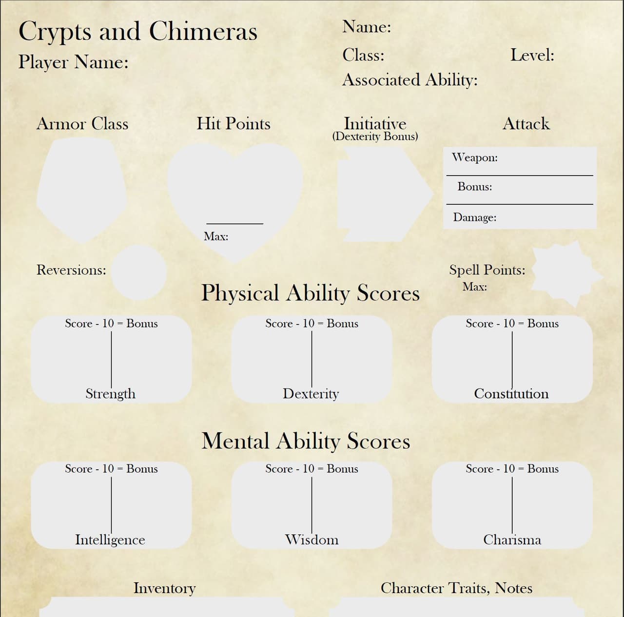 Crypts and Chimeras 1E