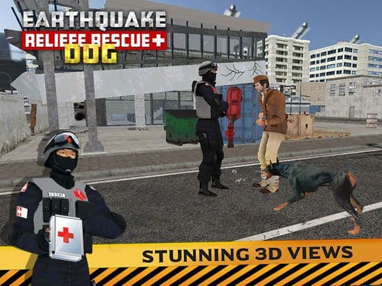 Earthquake Relief & Rescue Simulator: Play the rescue sniffer dog to Help earthquake victims. screenshot 4