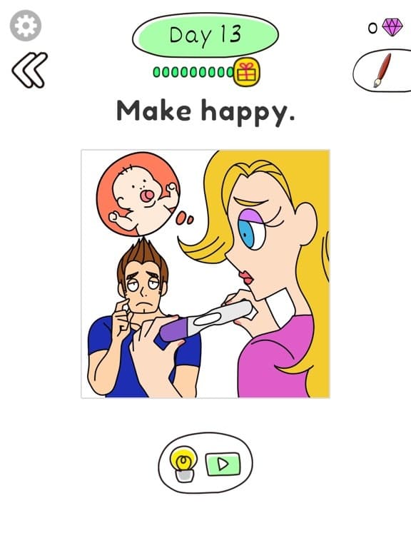 Draw Happy Baby: Puzzle Game screenshot 2
