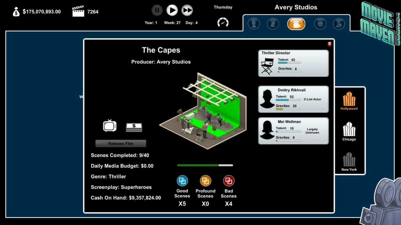 Movie Maven: A Tycoon Game screenshot 3
