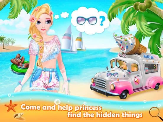 Princess Beach Hidden Object - Puzzle & Dress Up screenshot 4