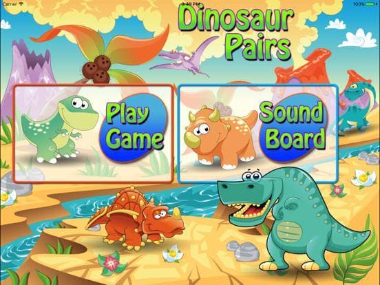 Dinosaur Pairs Card Match Game screenshot 3