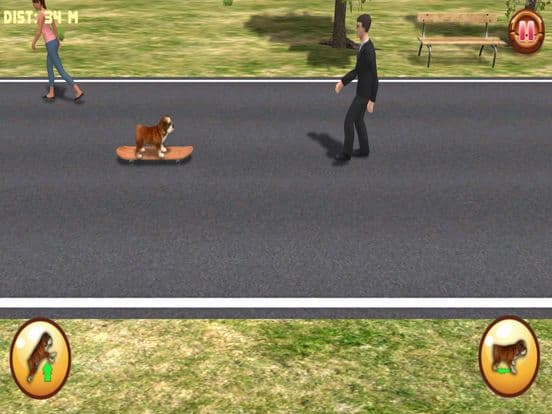 Bulldog on Skateboard 3D screenshot 2