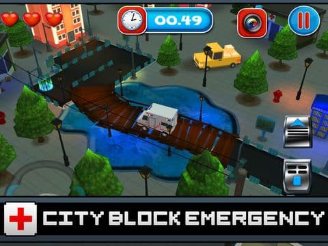 3D Blocky Moto Ambulance King - Emergency Dr Rush Road Parking Mini Game screenshot 2