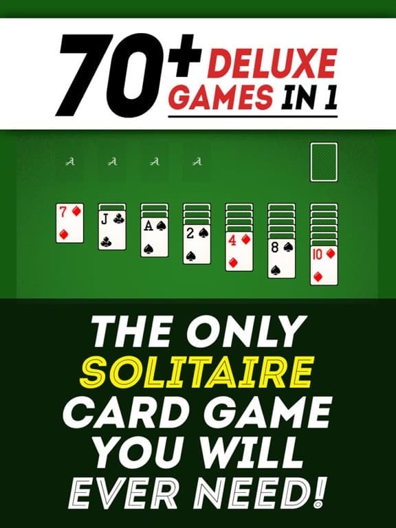 Solitaire 70+ Card Games in 1 Premium Version: Tripeaks, Klondike, Hearts, Pyramid, Plus More! screenshot 2