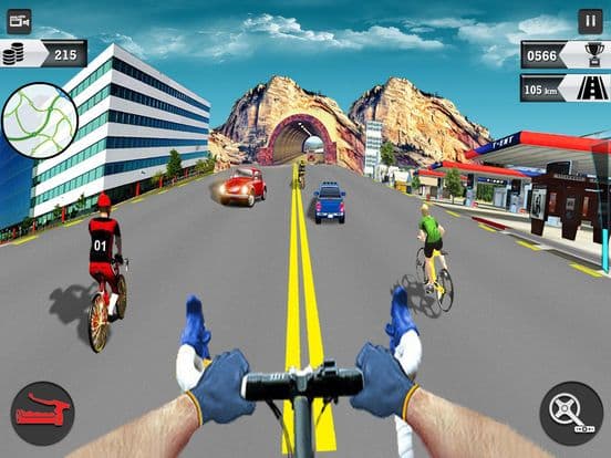 In Bicycle Racing on Highway screenshot 2