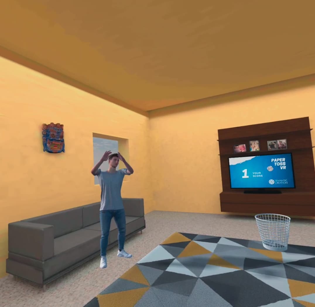 Paper Toss VR (itch) screenshot 2